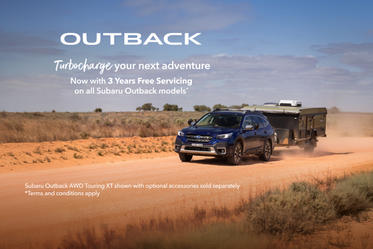 For a limited time, enjoy 3 years of Free servicing & Roadside Assist across the Subaru Outback range