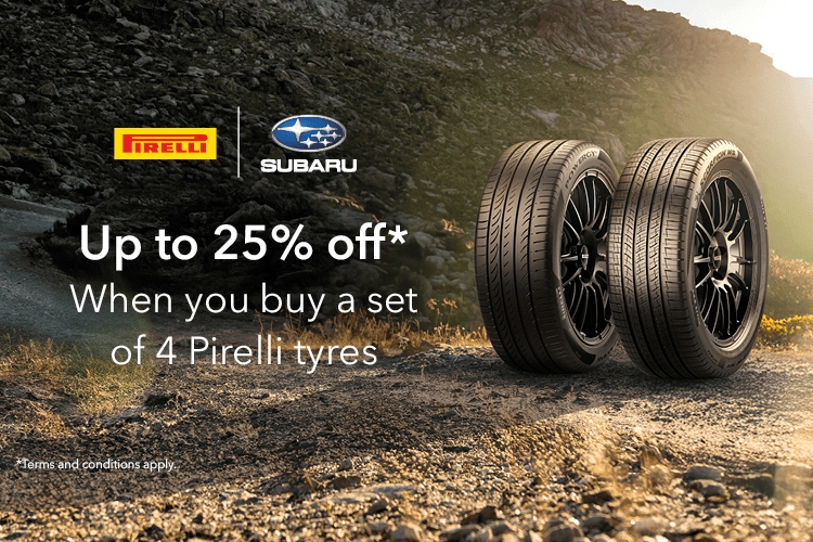 Stay ready for sun-chasing detours with Subaru’s Spring Service Offer, featuring selected Pirelli tyres.