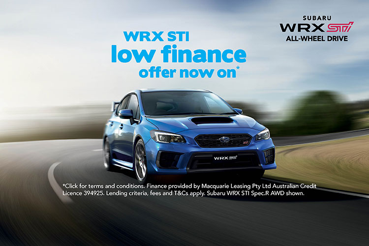 WRX STI low rate finance offer now on
