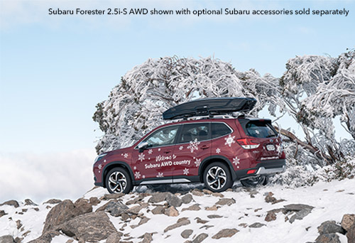 Subaru Forester 2.5i-S AWD shown with optional Subaru accessories sold separately