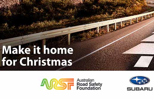 Subaru Australia supports the Australian Road Safety Foundation to urge road users to stay vigilant this Christmas